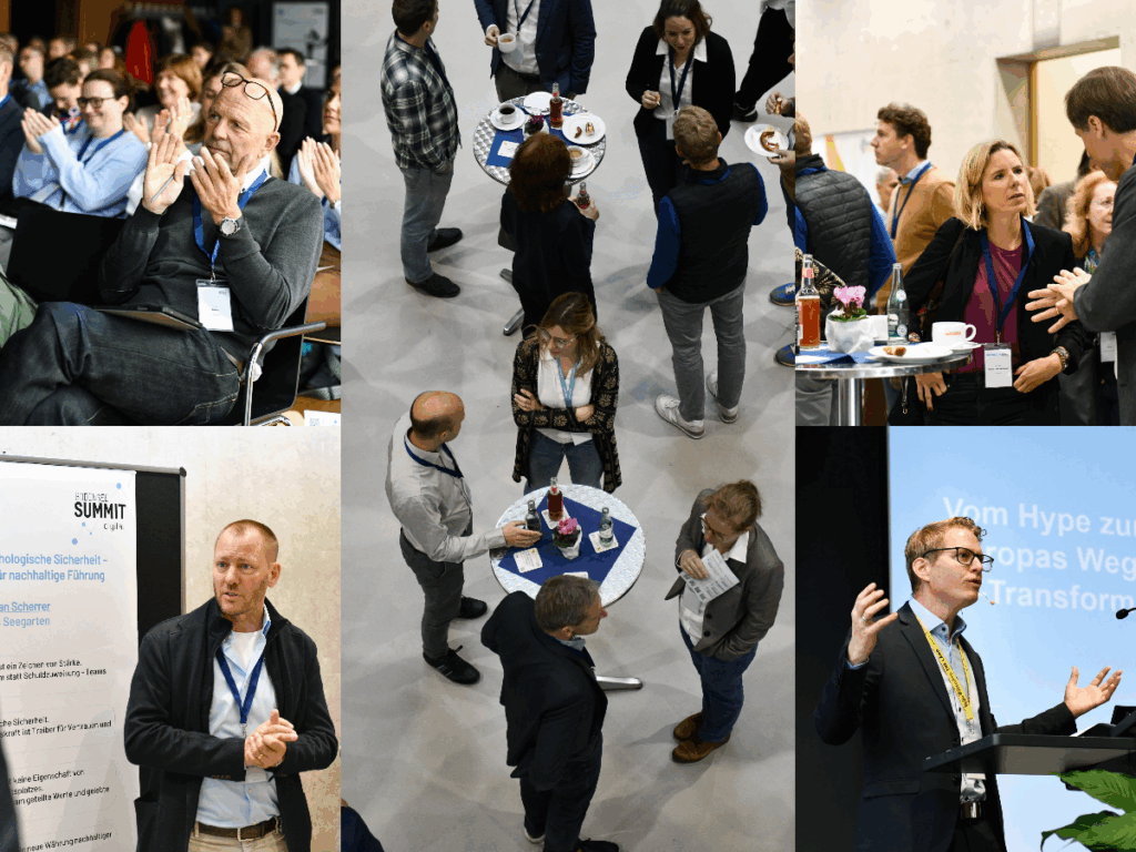 Das Bild zeigt verschiedene Eindrücke zum BODENSEE SUMMIT digital 2025.
