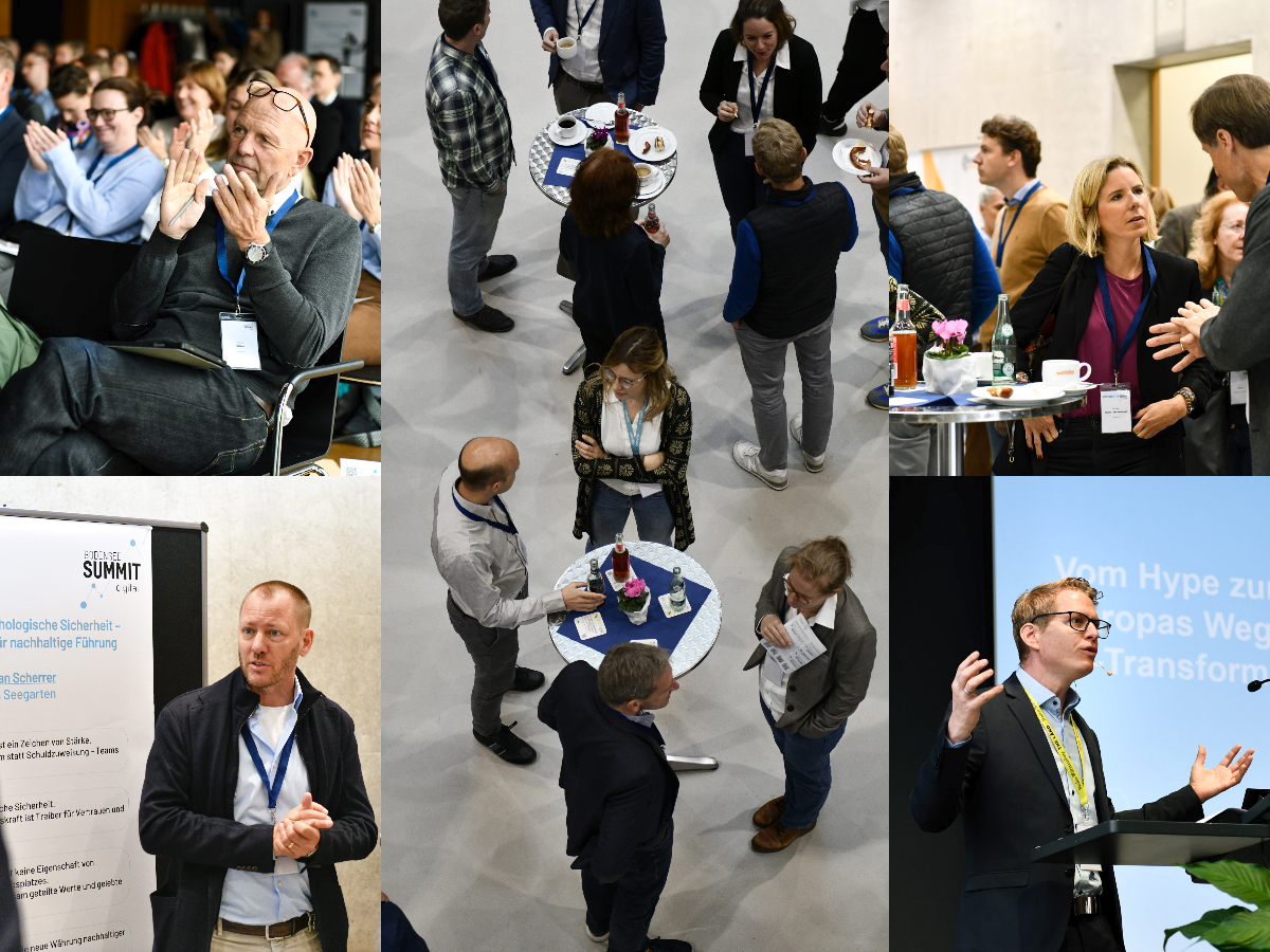 Das Bild zeigt verschiedene Eindrücke zum BODENSEE SUMMIT digital 2025.